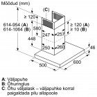 Bosch DWB67CM50, Liesituulettimet, Seinälle kiinnitettävä 60cm